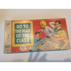 Vintage 1969 Go To The Head of the Class Board Game Milton Bradley Series 15